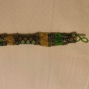 Vintage multi-strand glass seed bead bracelet